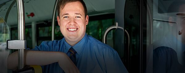 Jan Wörmke im Bus